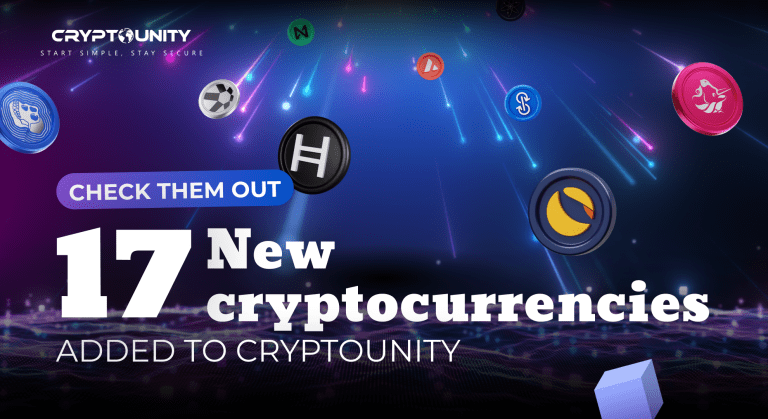 17 new cryptocurrencies on the CryptoUnity app