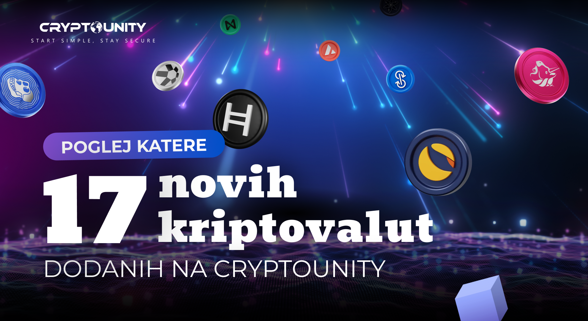 17 novih kriptovalut na CryptoUnity aplikaciji